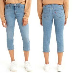 Levi's Shaping Skinny Capri Jeans Light Wash Cropped Stretch Size 26